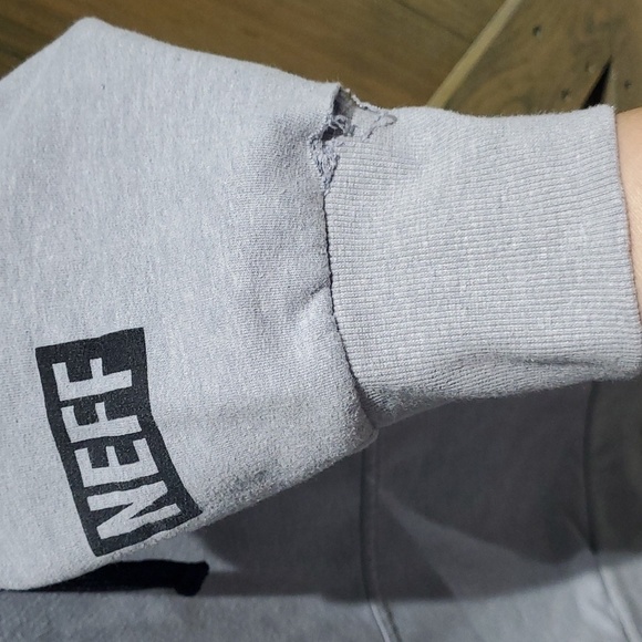 NEFF DISNEY DONT STRESS MICKEY MOUSE HOODIE SWEATSHIRT HANDWARMERS GRAY BLACK XL - Picture 4 of 8